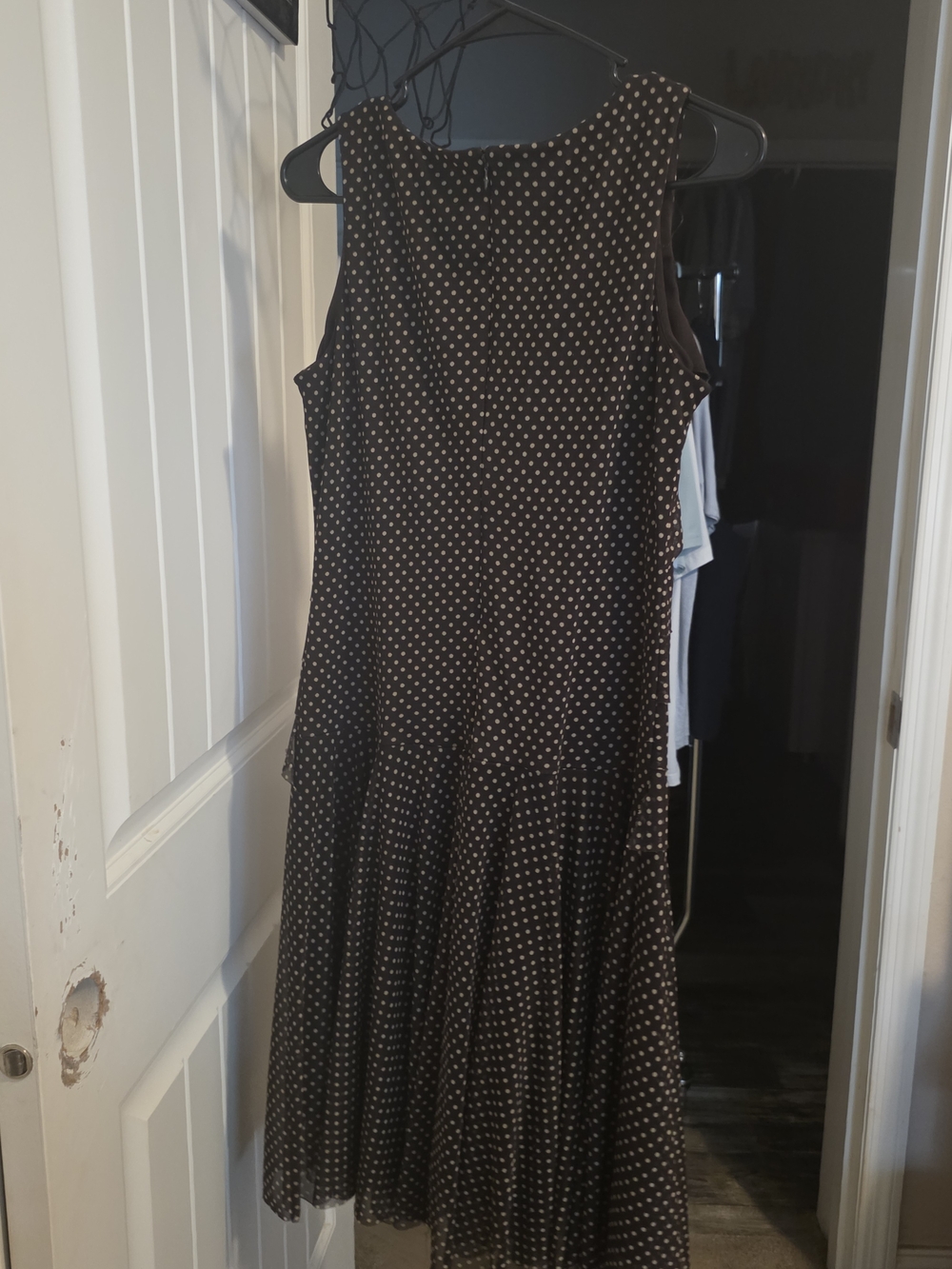 Size 18 Brown Polka Dot Midi Dress - Picture 2 of 4
